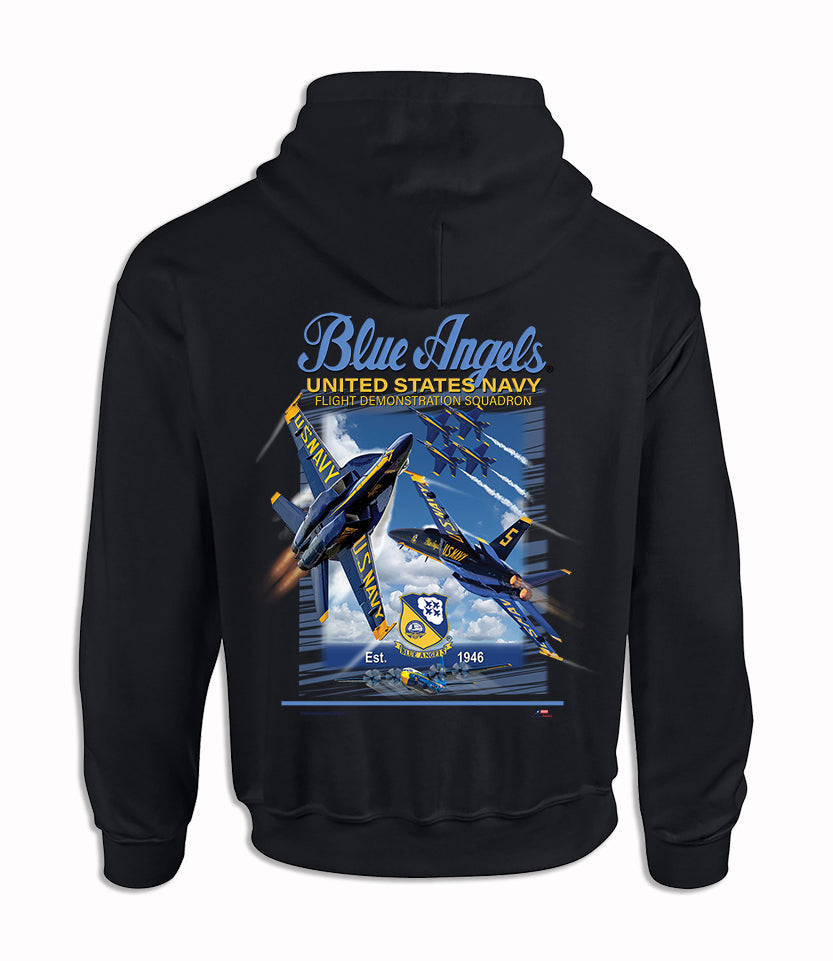 Brian Angel Autographed Limited Edition BBW BA-Blue Hoodie with Pockets (MADE TO ORDER) main image 1