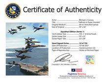 Load image into Gallery viewer, Blue Angels 75th Anniversary, &quot;Hellcats to Super Hornets&quot; Squadron Edition Giclee