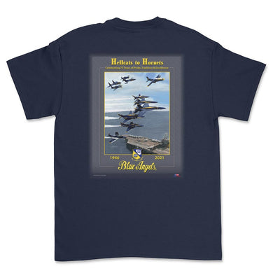 Blue Angels Hellcats to Super Hornets Adult Short Sleeve T-Shirt