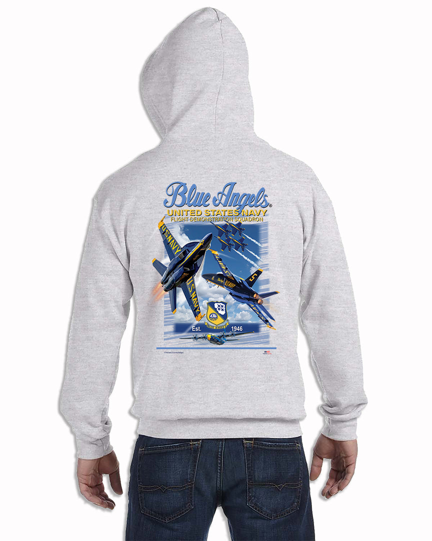 Blue Angels Ash Zip Up Hoodie – Flightline America