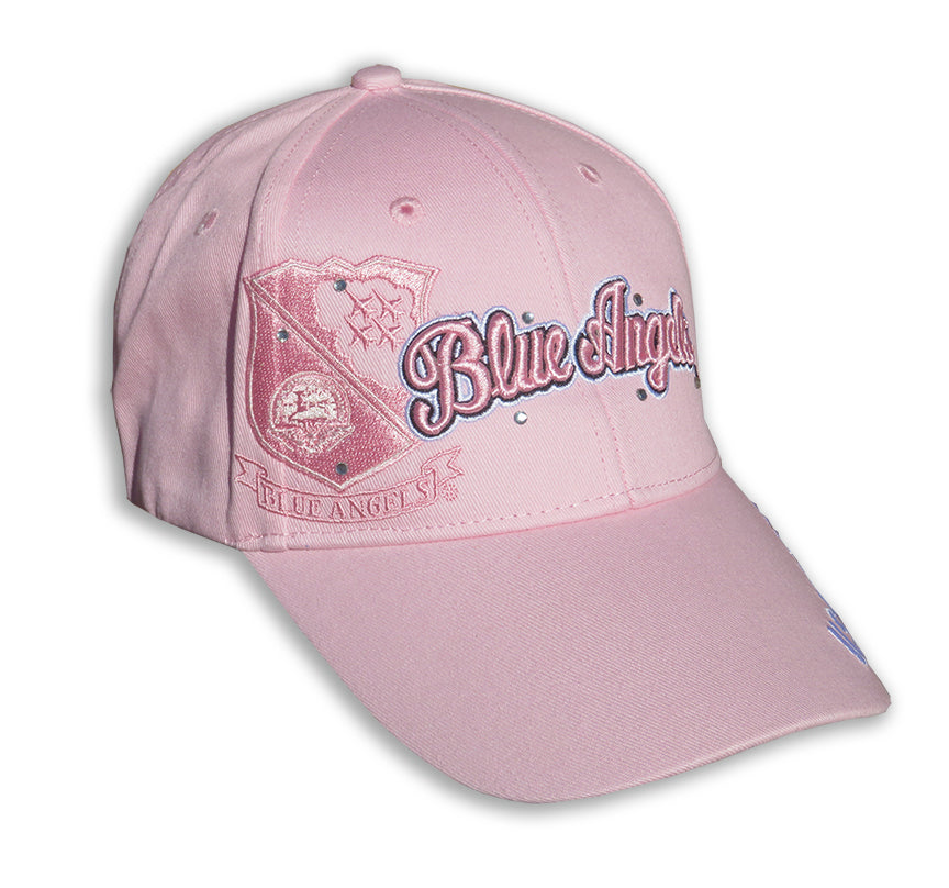 Blue Angels Ladies Bling Pink Embroidered Cap