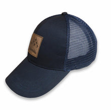 Load image into Gallery viewer, Thunderbirds Navy Blue Cotton Mesh Leather Patch Cap