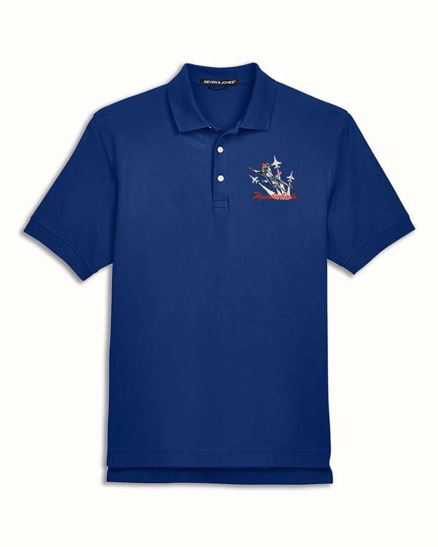 Thunderbirds Royal Blue Embroidered Polo Shirt