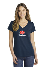 Load image into Gallery viewer, Thunderbirds Ladies Navy Blue V-Neck Tee