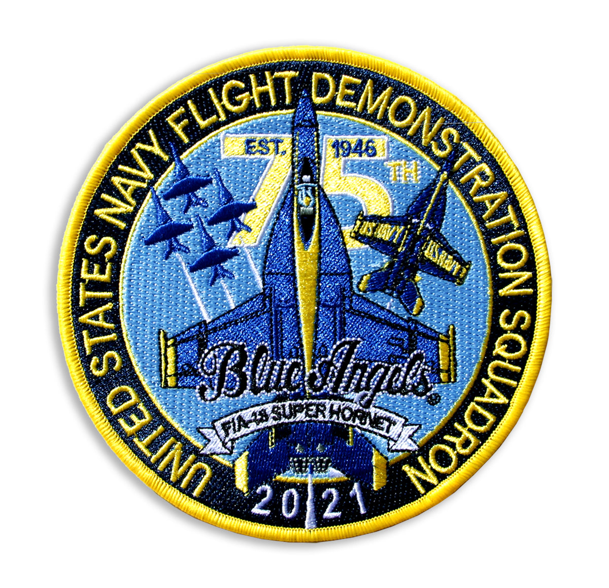 Blue Angels White, Royal and Gold Diamond Solo Embroidered Cap – Flightline  America