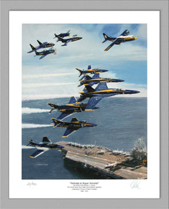 Blue Angels 75th Anniversary, "Hellcats to Super Hornets" Squadron Edition Giclee