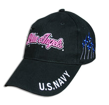 Load image into Gallery viewer, Blue Angels Ladies Tonal Black and Pink Bling Embroidered Cap