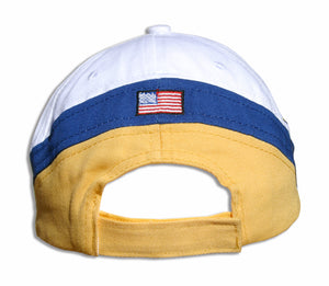 Blue Angels White, Royal and Gold Diamond Solo Embroidered Cap