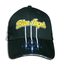 Load image into Gallery viewer, Blue Angels Black Tri Color Diamond Solo Embroidered Cap