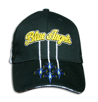 Blue Angels Black Tri Color Diamond Solo Embroidered Cap