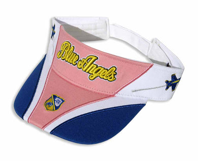 Blue Angels Royal, White and Pink Embroidered Visor