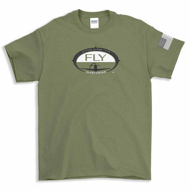 Fly Sportswear Military Green T Shirt