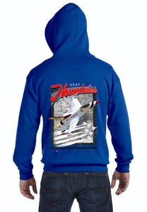 Thunderbirds Squadron Royal Zip Up Hoodie