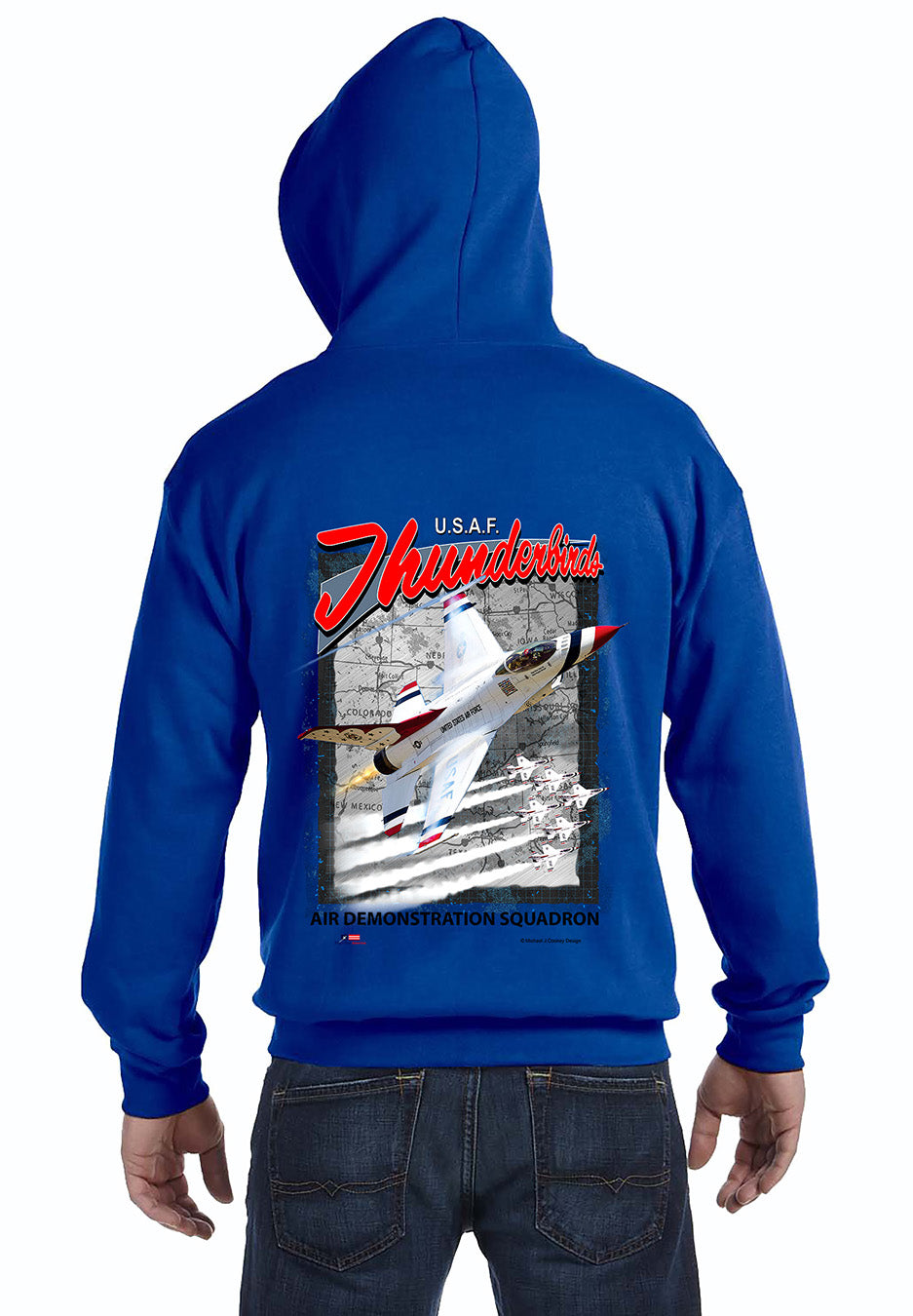 Thunderbirds Squadron Royal Zip Up Hoodie – Flightline America