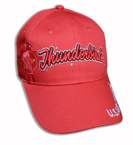Thunderbirds Ladies Tonal Coral on Coral Bling Embroidered Cap