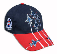 Load image into Gallery viewer, Thunderbirds Navy Red Diamond Solo Embroidered Cap