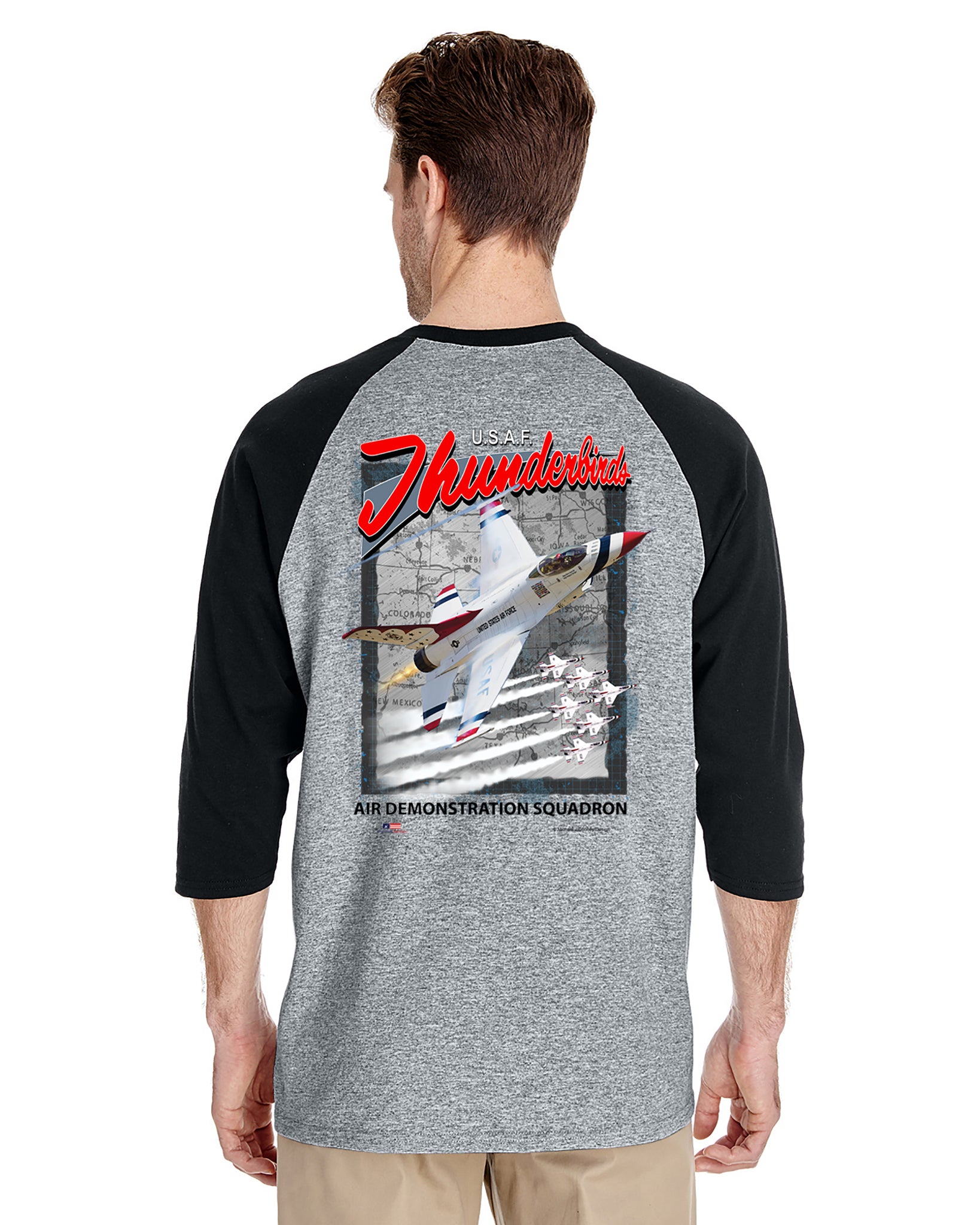 Flight Line Baseball Thunderbirds Squadron Baseball Style T Shirt – Flightline America
