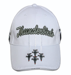 Thunderbirds White Tri Color Embroidered Cap