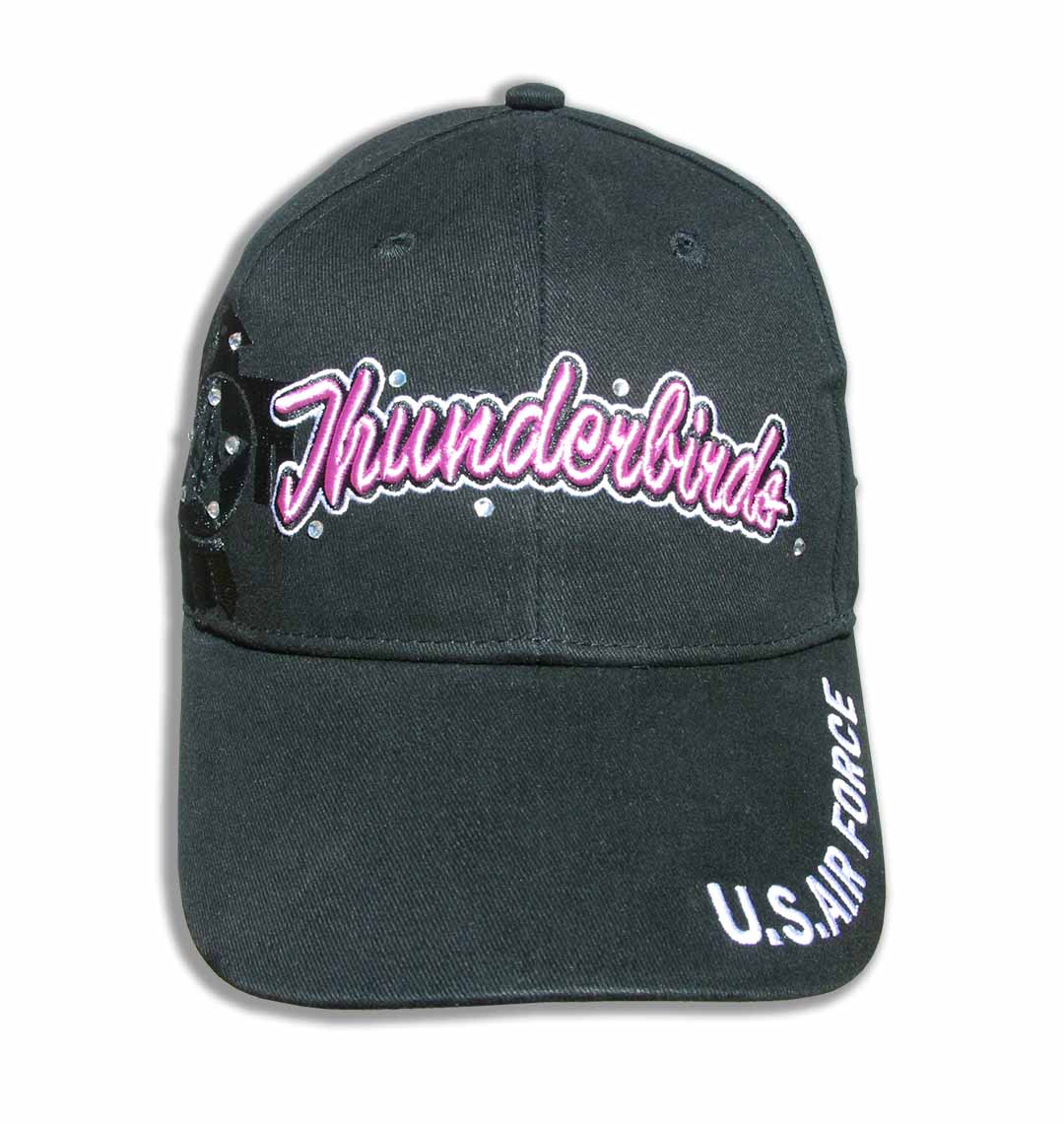Thunderbirds Ladies Tonal Black & Pink Bling Embroidered Cap