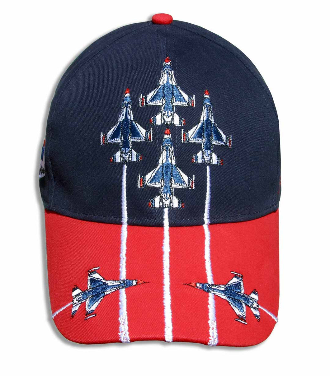Thunderbirds Navy Red Diamond Solo Embroidered Cap